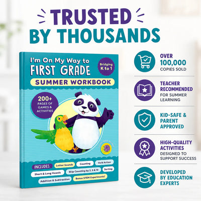 I'm On My Way to First Grade: Summer Workbook (Bridging K to 1)